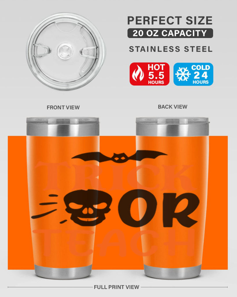 trick or teach 104#- halloween- Tumbler