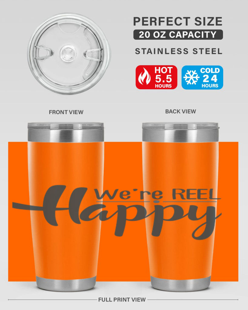 we are reel happy 16#- fishing- Tumbler