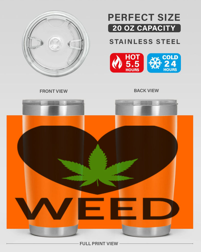 weed cannabis 284#- marijuana- Tumbler