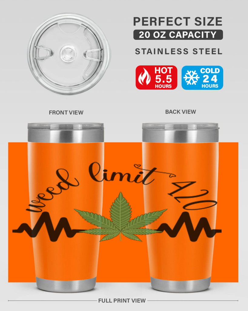 weed limit 420 cannabis heartbeat 292#- marijuana- Tumbler