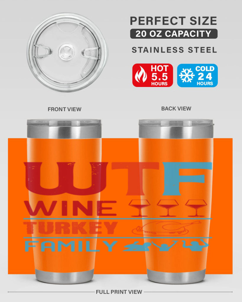 wtf wine turkey family 102#- wine- Tumbler