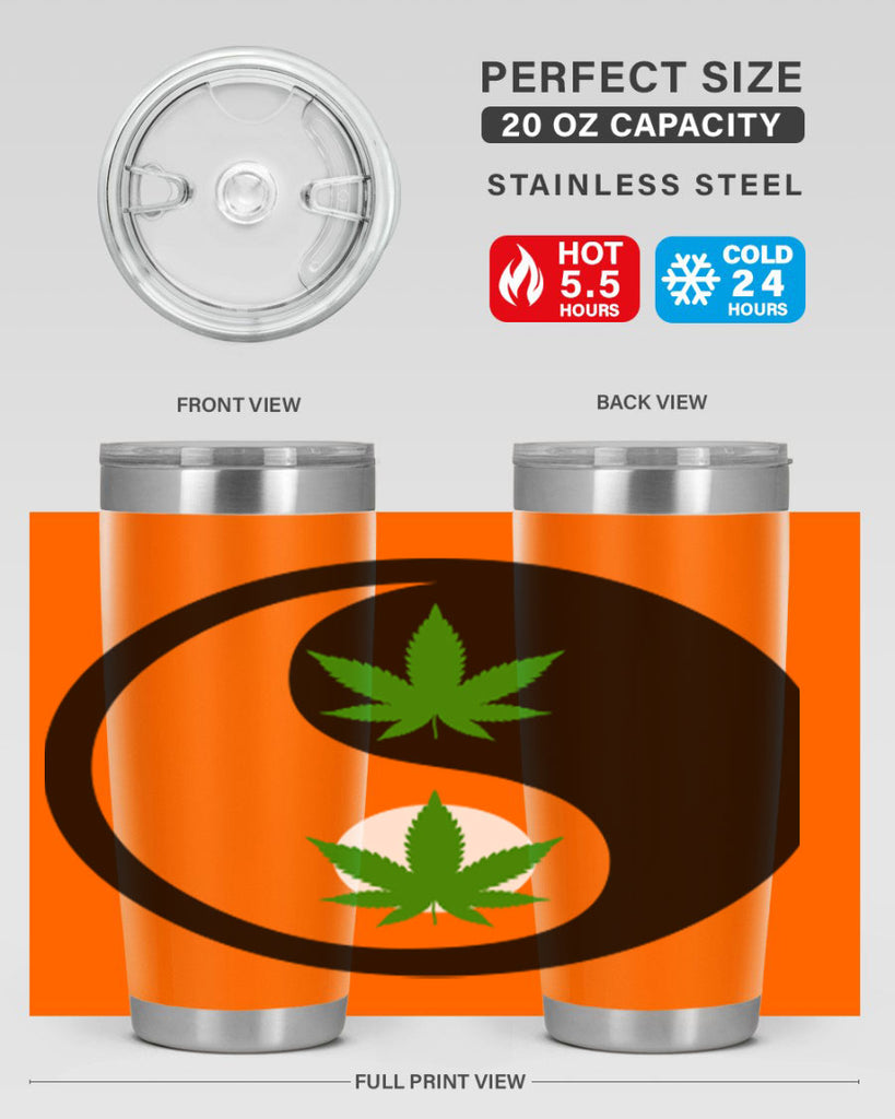 yin and yang weed 311#- marijuana- Tumbler