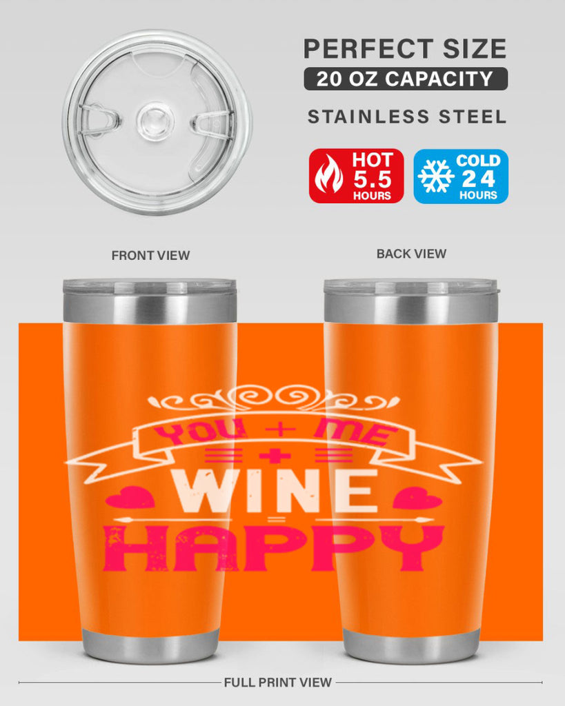 you me wine happy 1#- valentines day- Tumbler