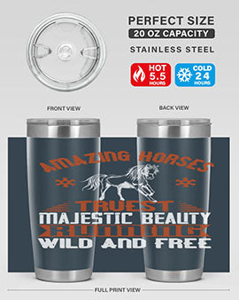 Amazing horses Truest Majestic Beauty Running wild and free Style 23#- horse- Tumbler