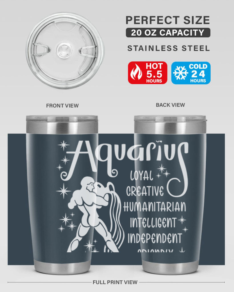 Aquarius 68#- zodiac- Tumbler