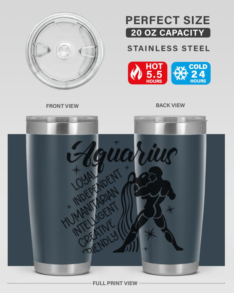 Aquarius 72#- zodiac- Tumbler