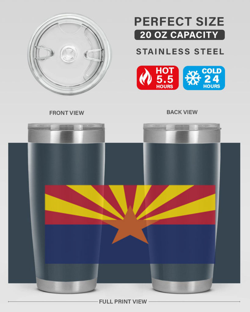 Arizona 49#- Us Flags- Tumbler