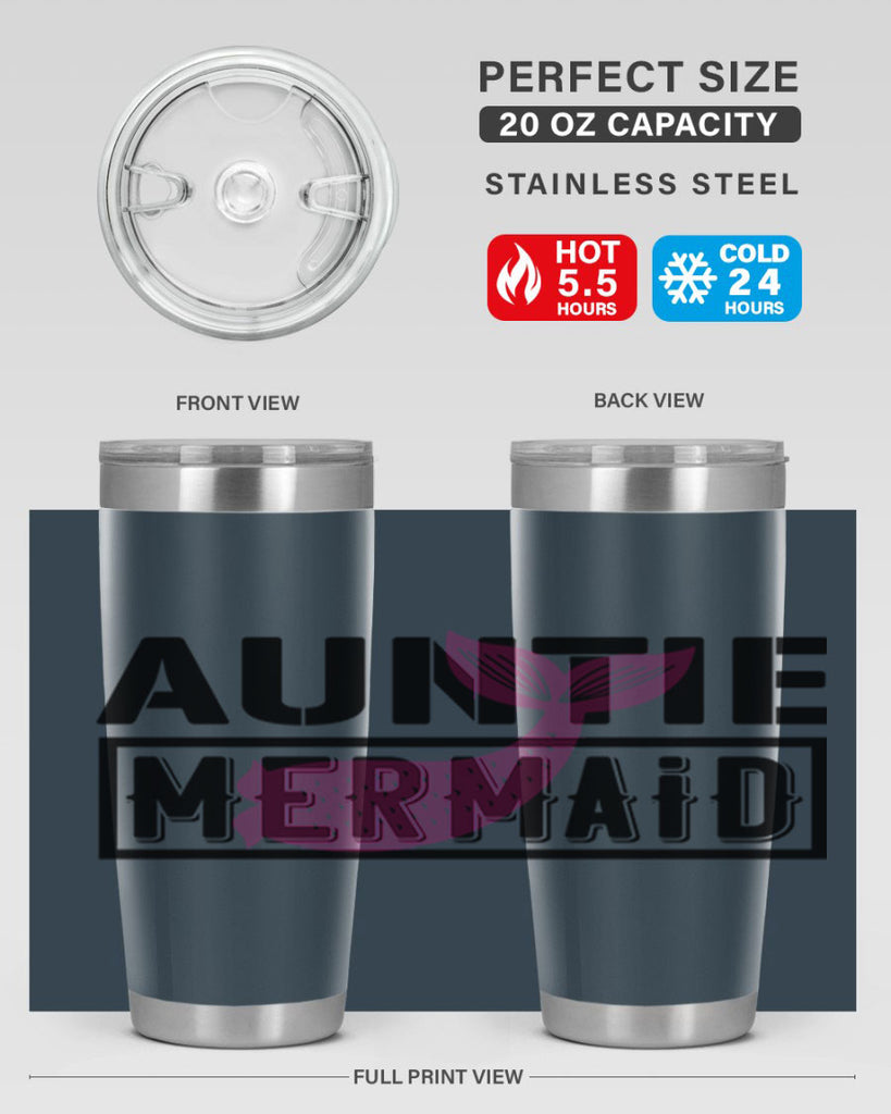 Auntie mermaid 18#- mermaid- Tumbler