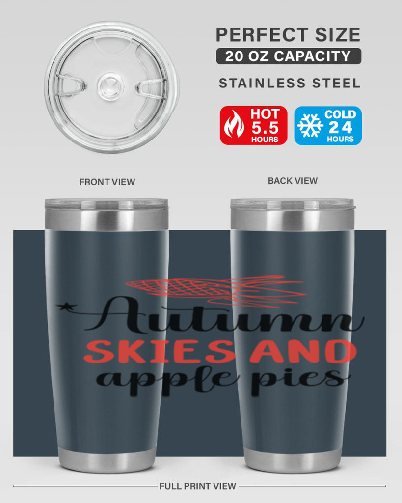Autumn skies and apple pies 29#- fall- Tumbler