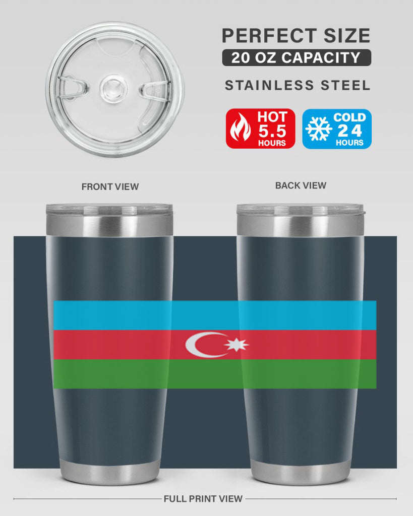 Azerbaijan 187#- world flags- Tumbler