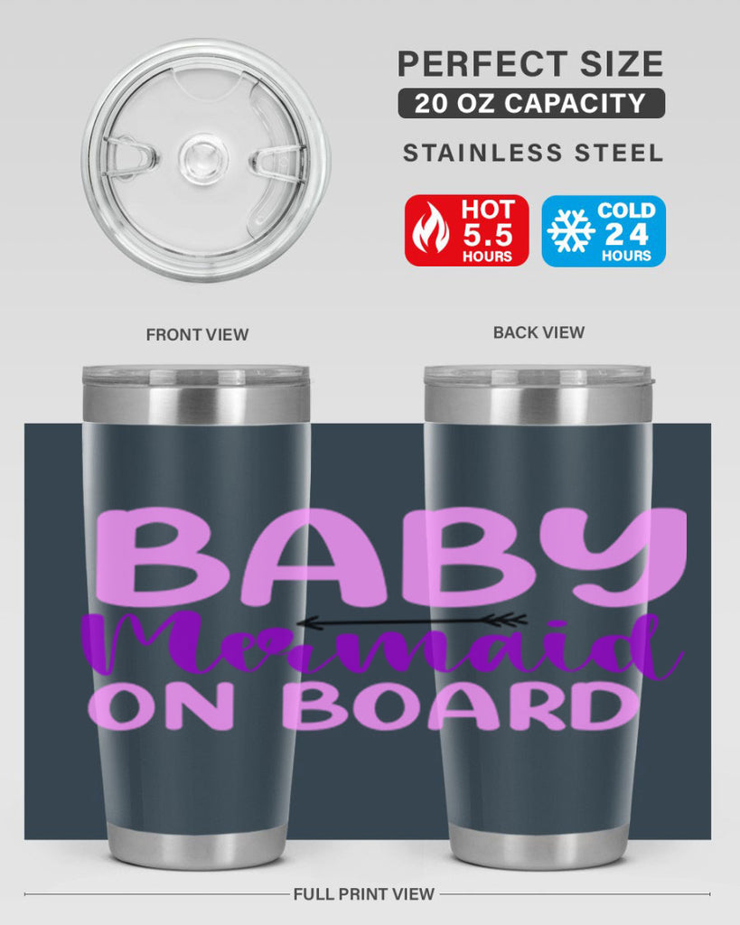 Baby Mermaid On Board 23#- mermaid- Tumbler