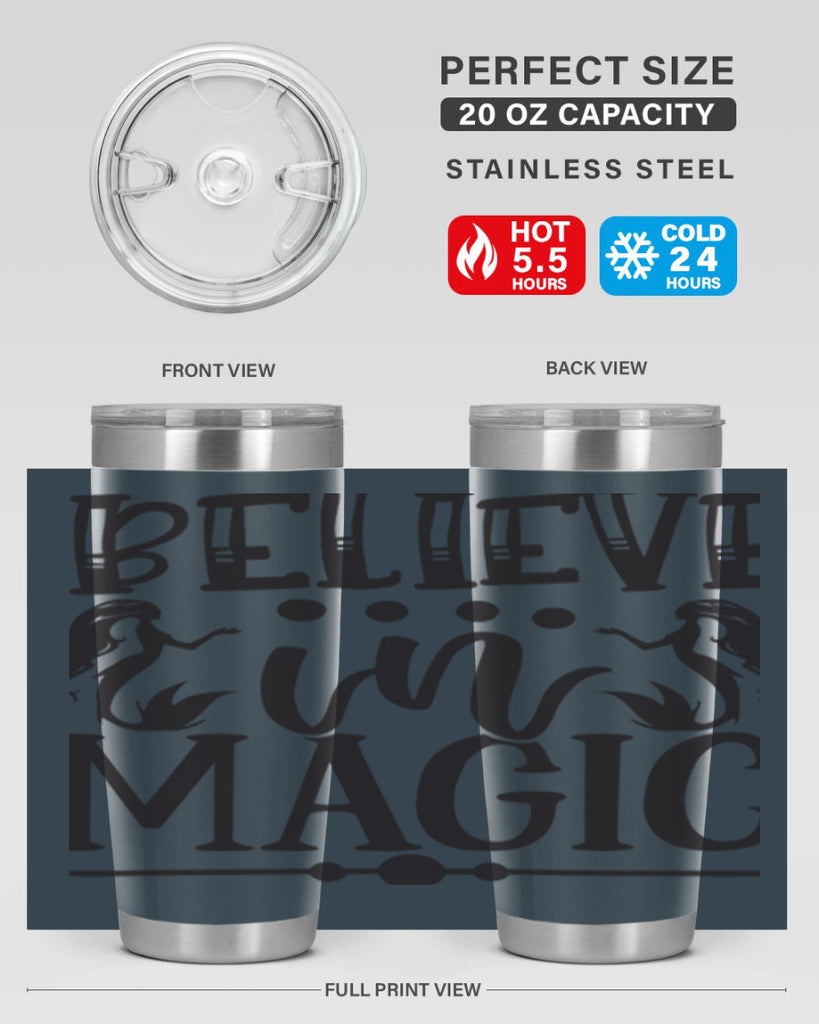 Believe in magic 65#- mermaid- Tumbler