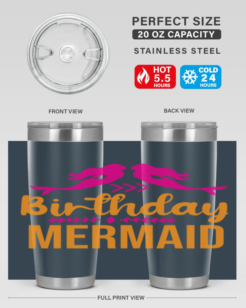 Birthday Mermaid 69#- mermaid- Tumbler