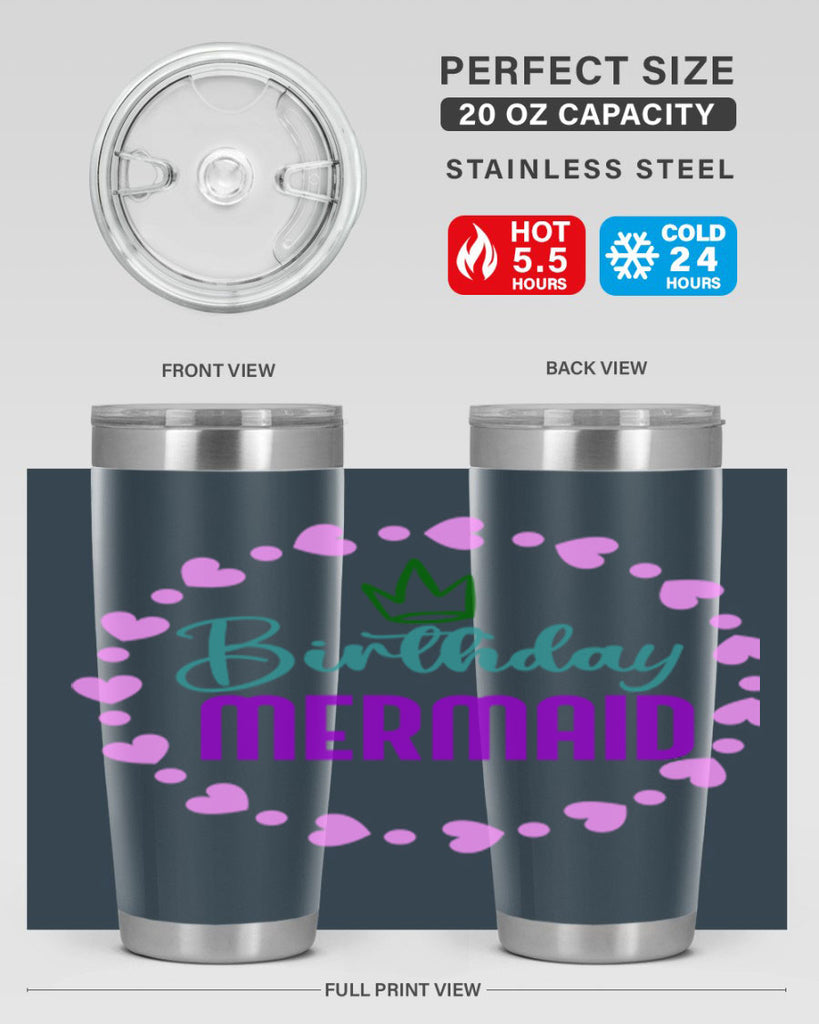 Birthday Mermaid 70#- mermaid- Tumbler