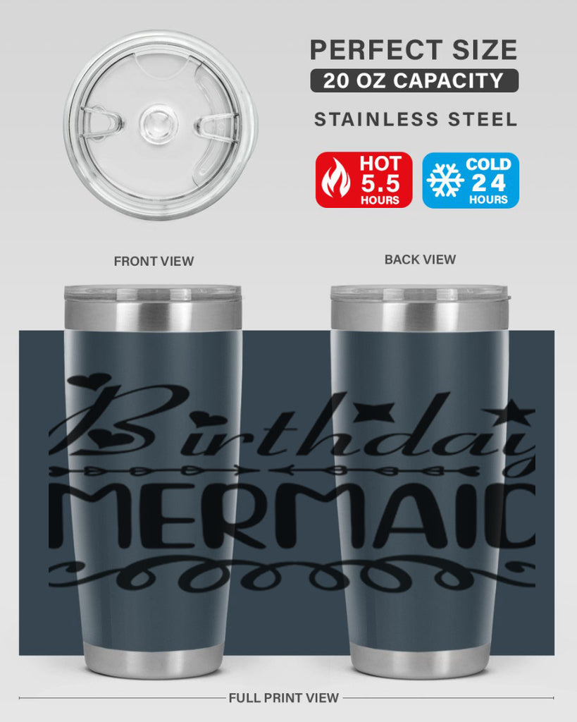 Birthday mermaid 75#- mermaid- Tumbler