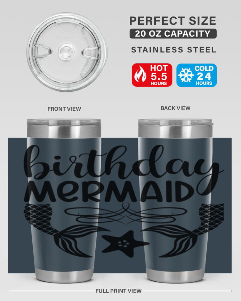 Birthday mermaid 76#- mermaid- Tumbler