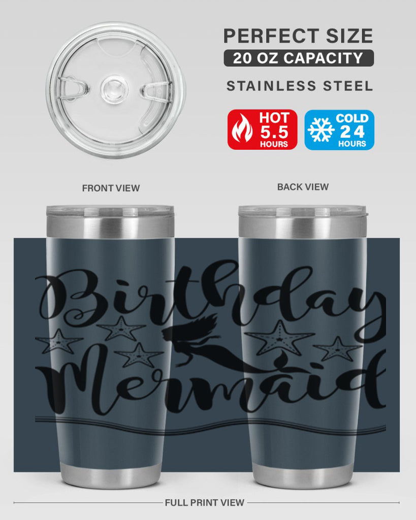 Birthday mermaid 77#- mermaid- Tumbler