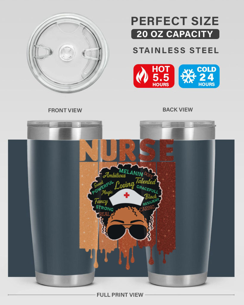 Black Nurse African Melanin Juneteenth 22#- Juneteenth- tumbler