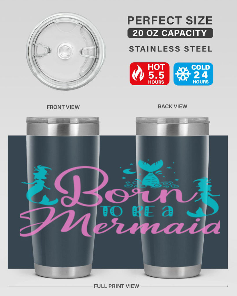 Born To Be A Mermaid 80#- mermaid- Tumbler