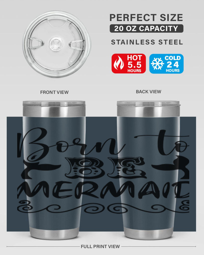 Born to be mermaid 84#- mermaid- Tumbler