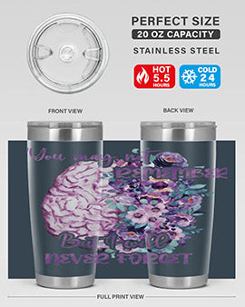 Brain Floral AlzheimerS Awareness 128#- alzheimers- Tumbler