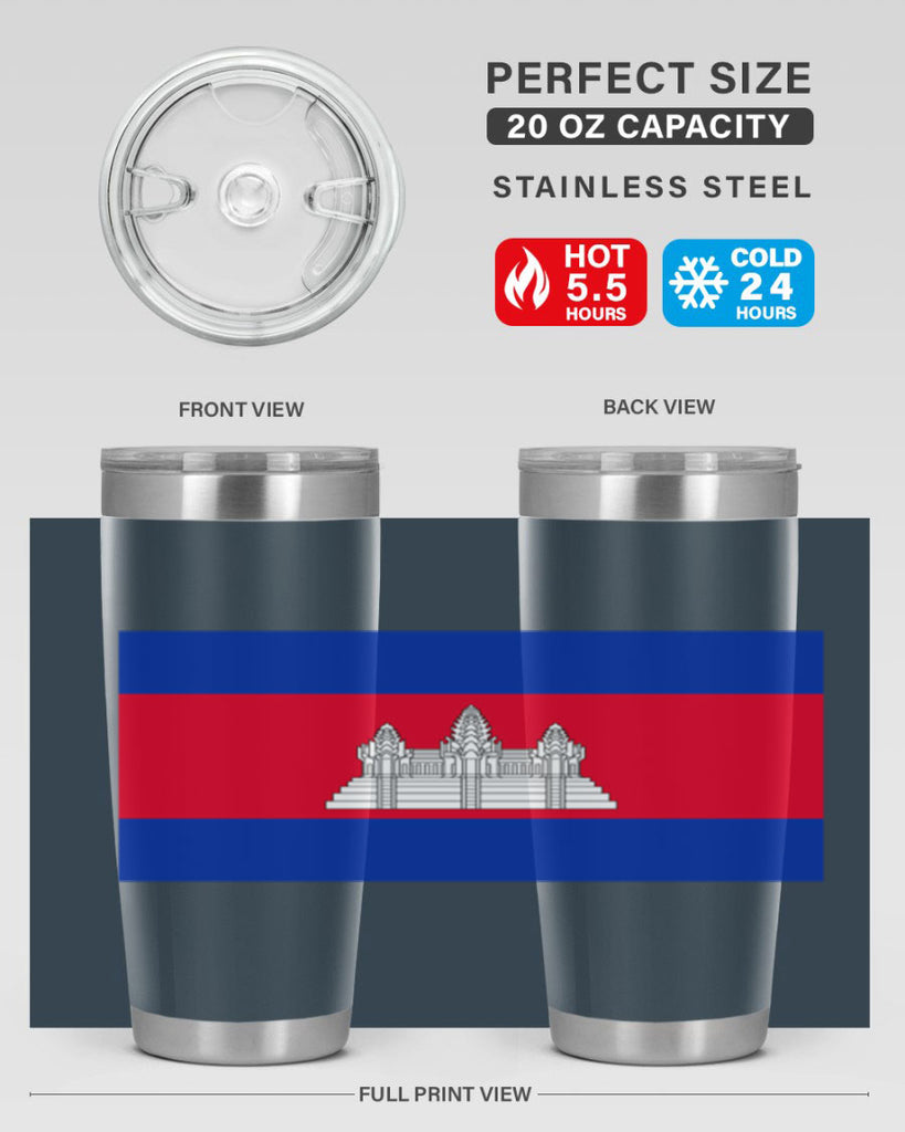 Cambodia 168#- world flags- Tumbler