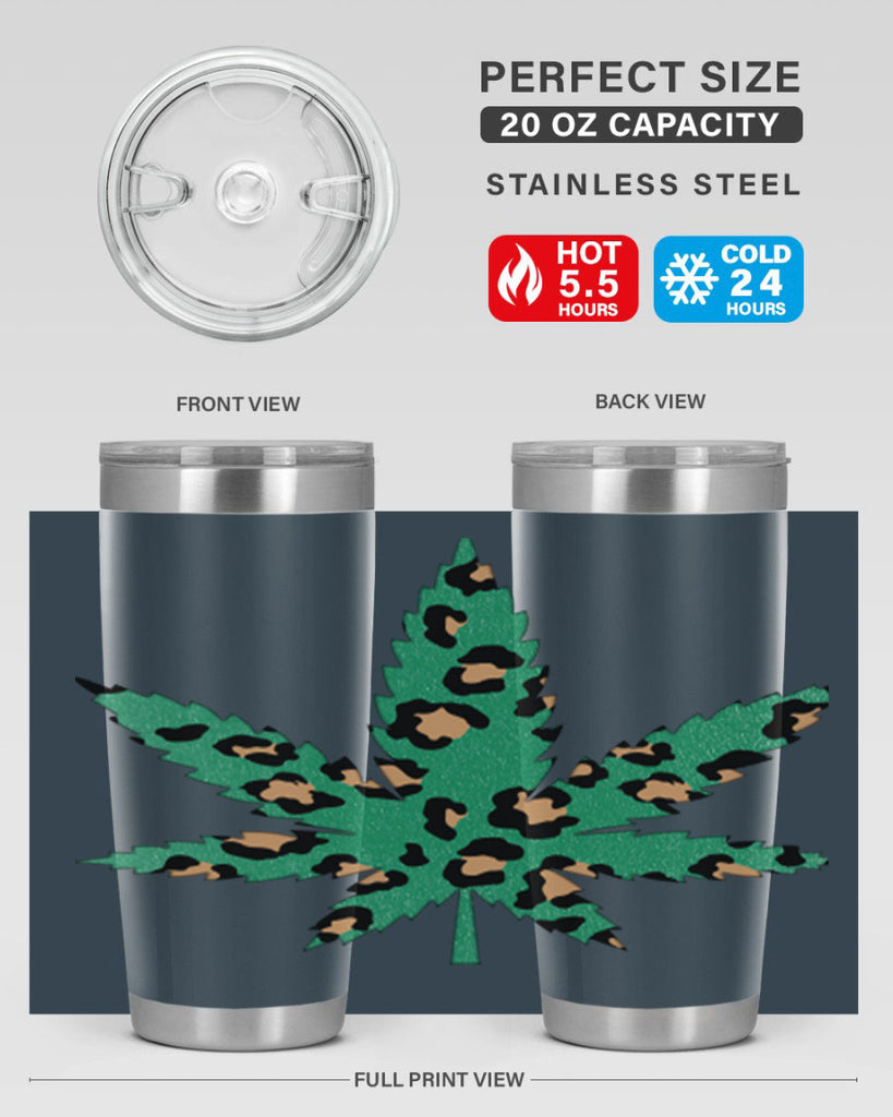 Cannabis Leopard Print 54#- marijuana- Tumbler