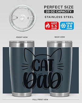 Cat Dad Style 81#- cat- Tumbler