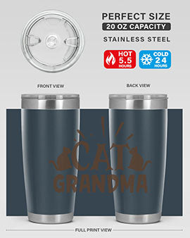 Cat Grandma Style 4#- cat- Tumbler