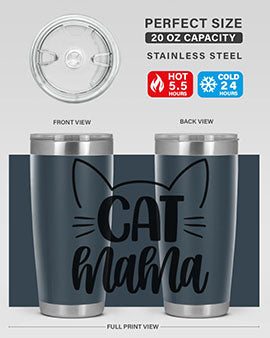 Cat Mama Style 84#- cat- Tumbler