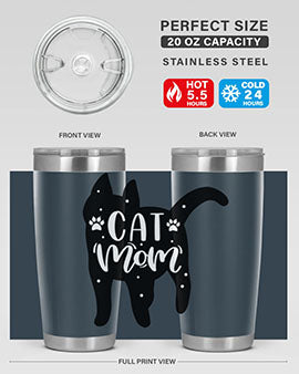 Cat Mom Style 86#- cat- Tumbler