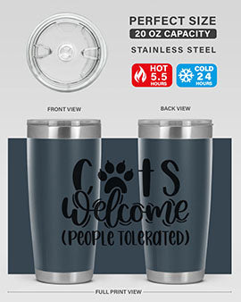Cats Welcome Style 91#- cat- Tumbler
