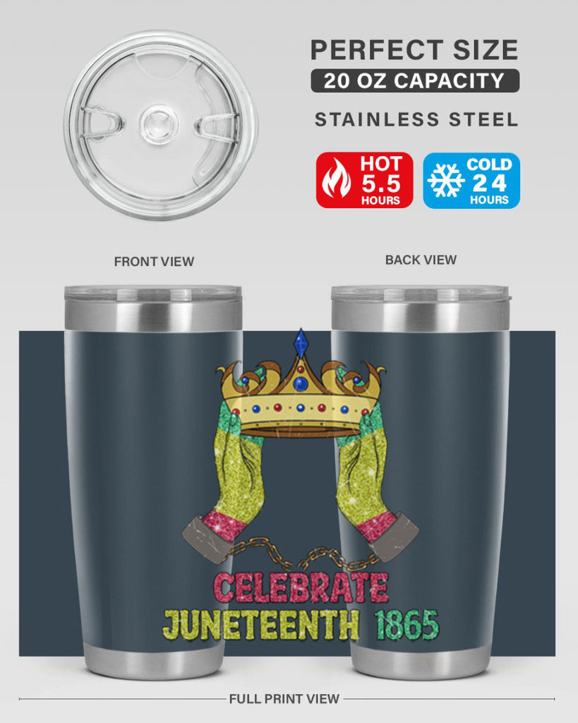 Celebrate Juneteenth 1865 Crown Designs 2#- Juneteenth- tumbler
