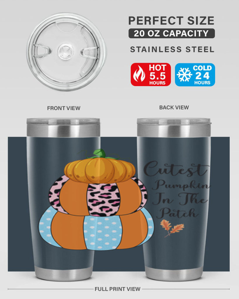 Cutest Pumpkin in the Patch 64#- fall- Tumbler