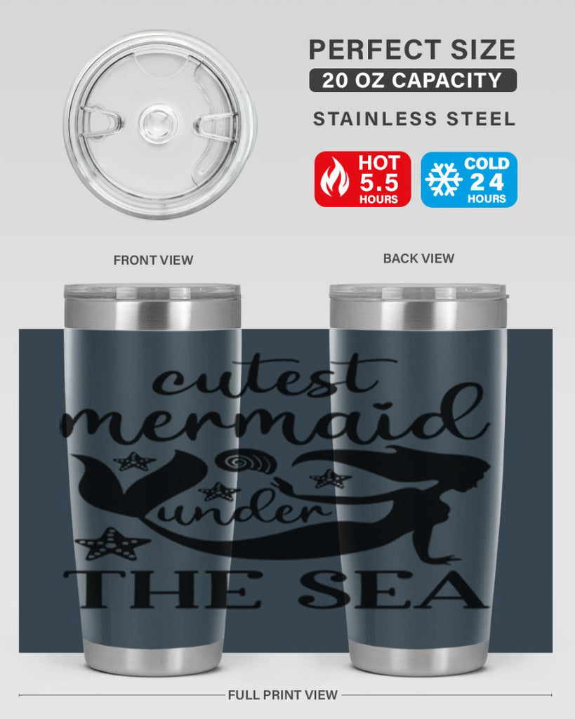 Cutest mermaid under the sea 110#- mermaid- Tumbler
