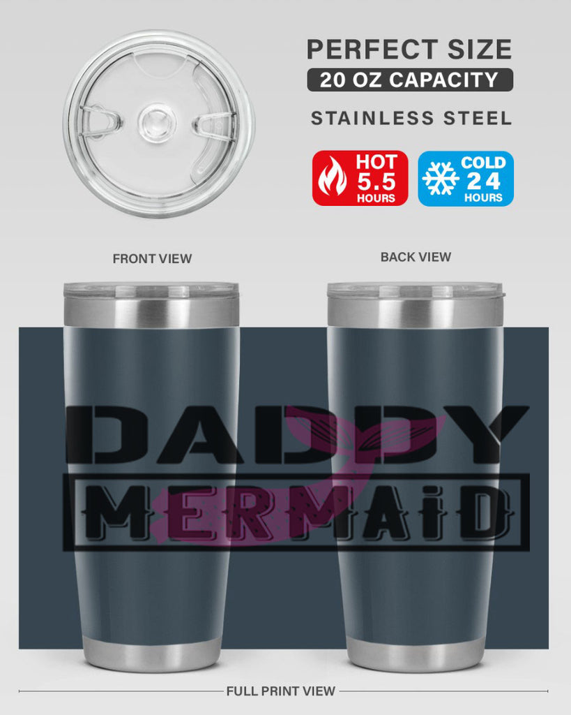 Daddy mermaid 112#- mermaid- Tumbler