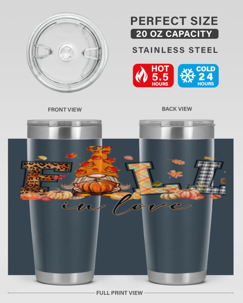 FALLinloveFallGnome 151#- fall- Tumbler