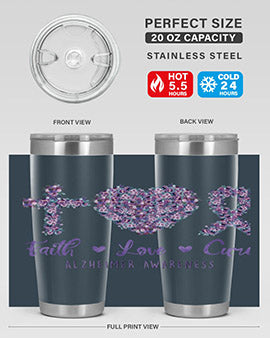 Faih Love Cure AlzheimerS Awareness 137#- alzheimers- Tumbler