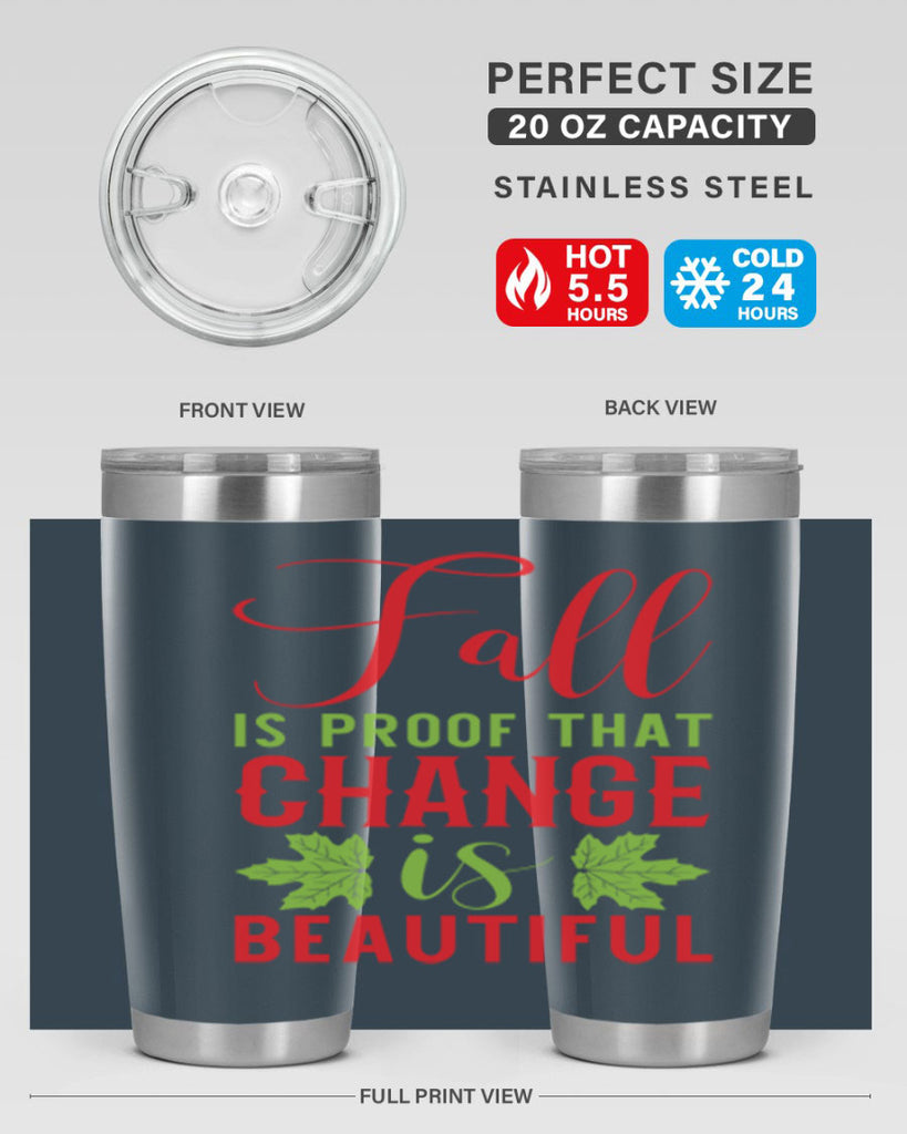 Fall is Proof That Change is Beautiful 121#- fall- Tumbler