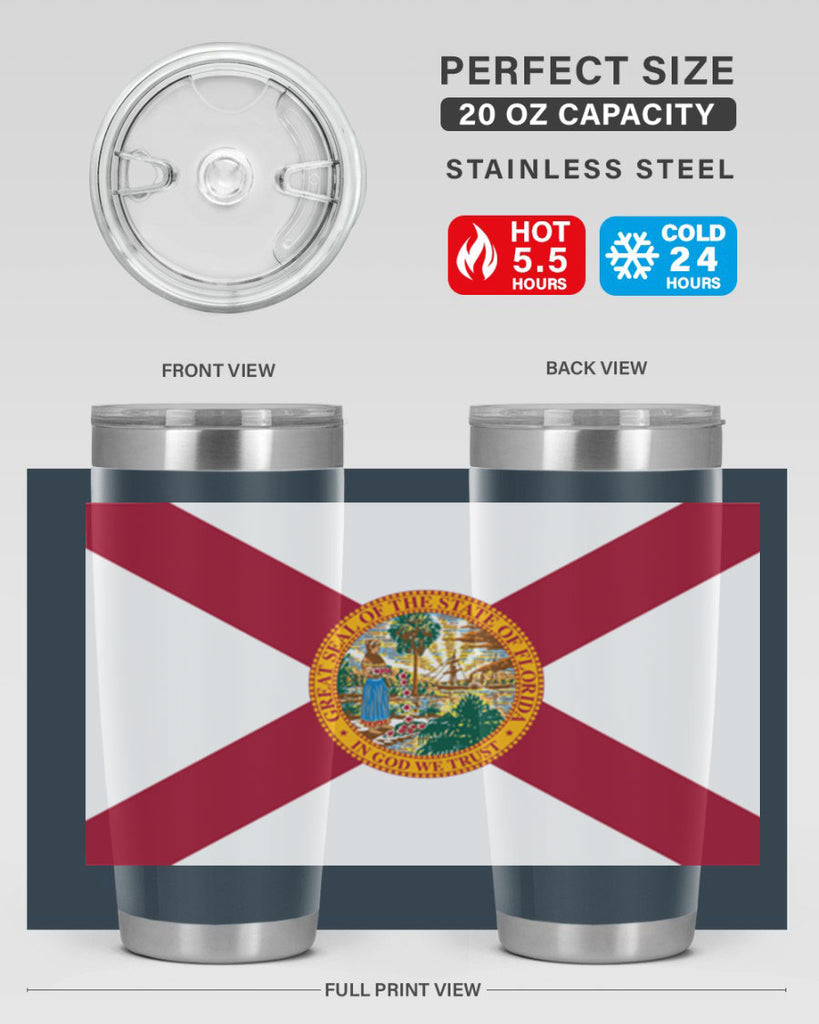 Florida 43#- Us Flags- Tumbler