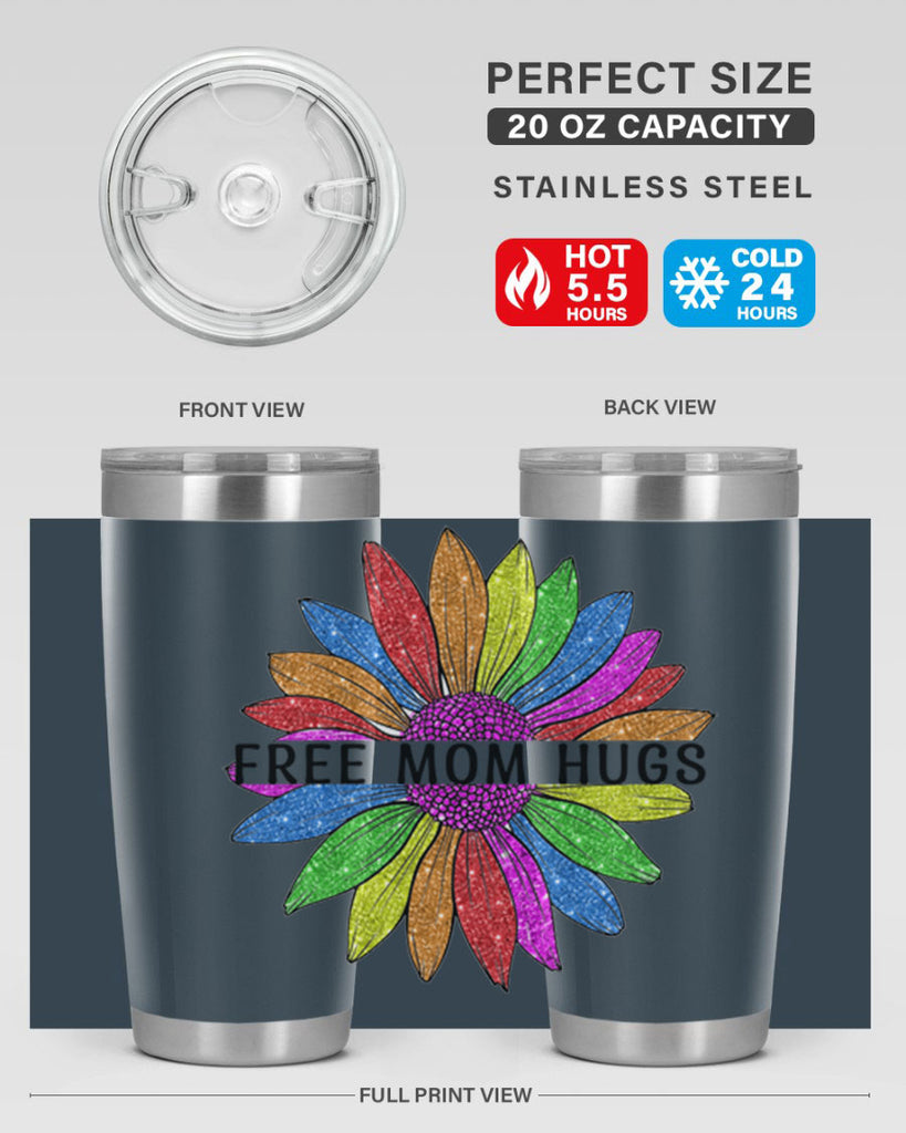 Free Mom Hugs Gay Pride Lgbt Flower 26#- lgbt- Tumbler