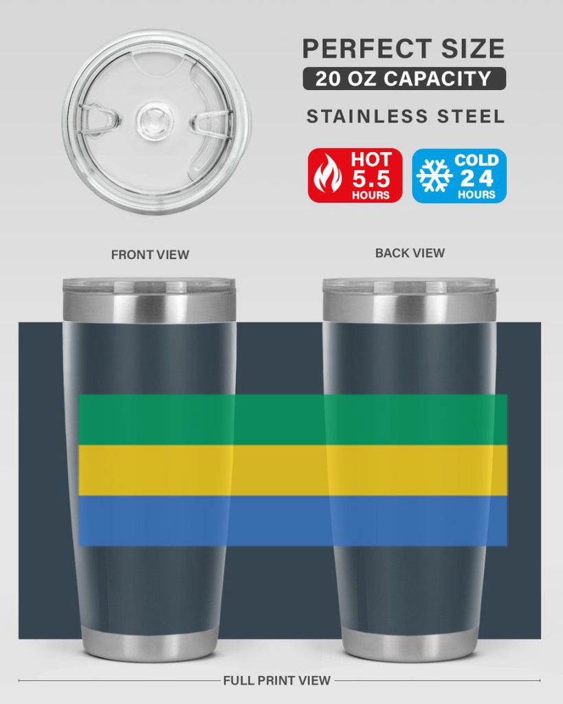 Gabon 136#- world flags- Tumbler
