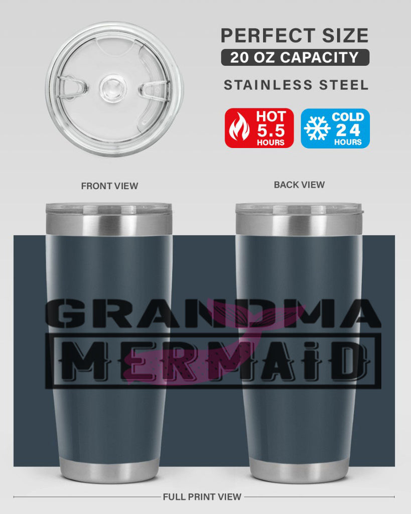 Grandma mermaid 203#- mermaid- Tumbler