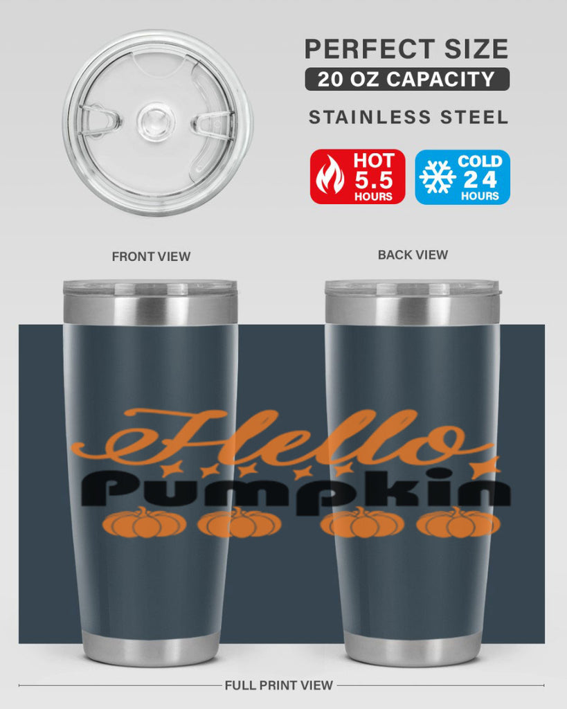 Hello Pumpkin 292#- fall- Tumbler
