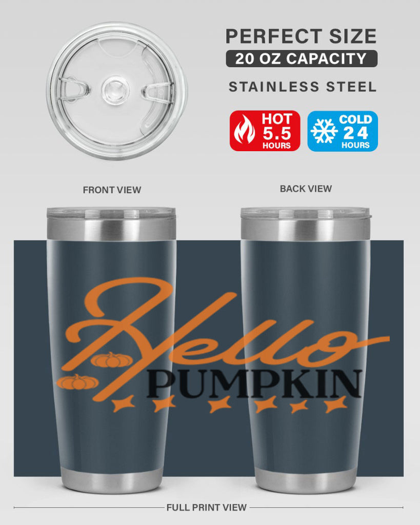 Hello Pumpkin 293#- fall- Tumbler