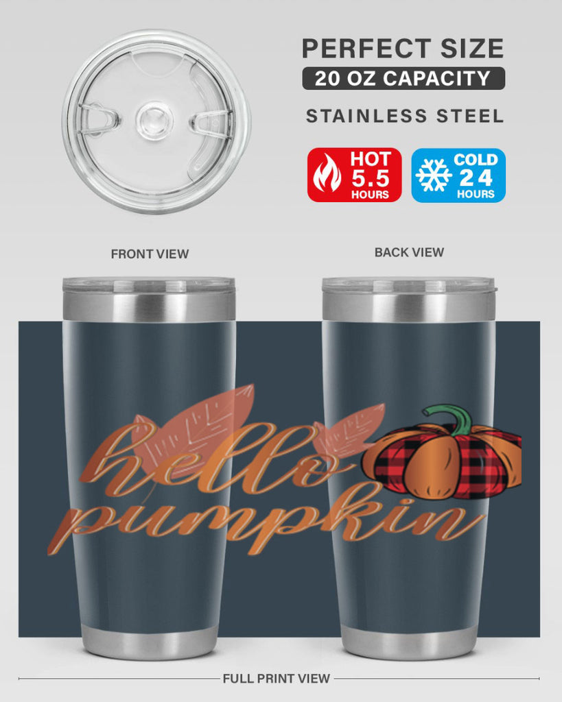 Hello Pumpkin 294#- fall- Tumbler