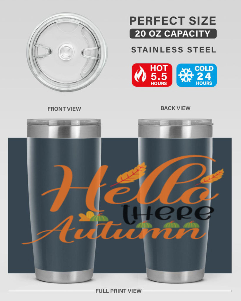 Hello There Autumn 297#- fall- Tumbler