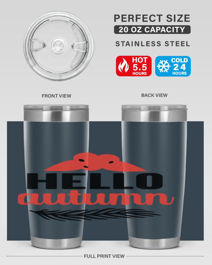 Hello autumn 269#- fall- Tumbler