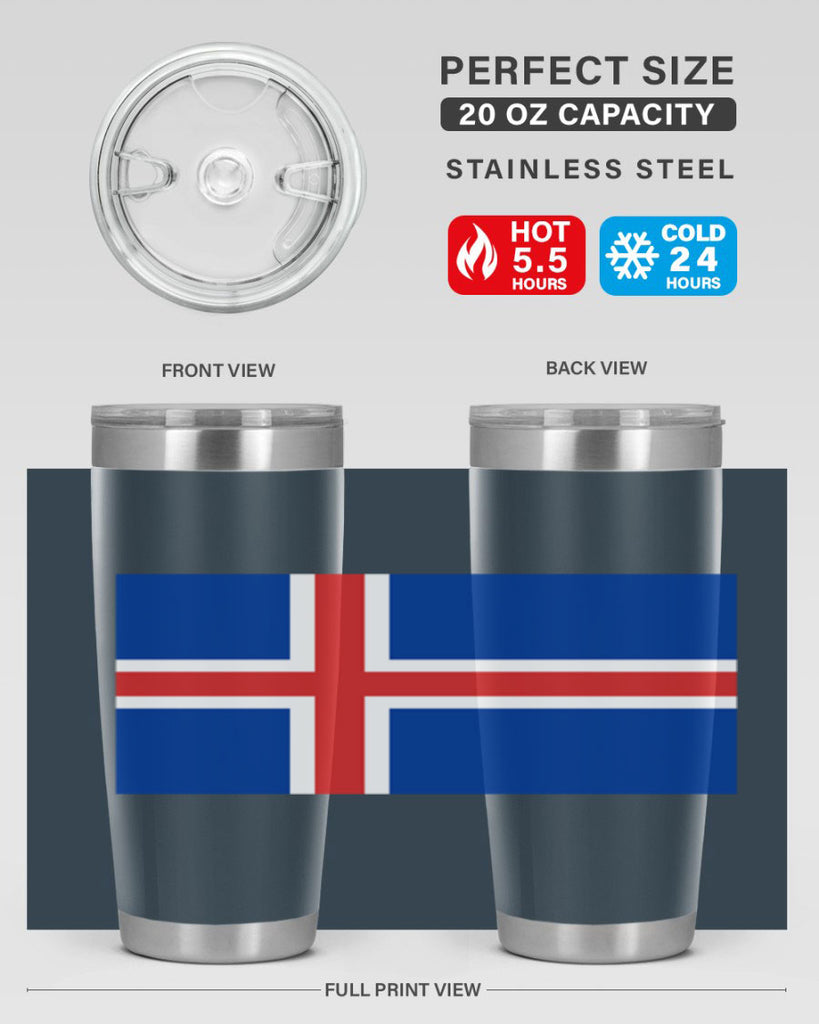 Iceland 122#- world flags- Tumbler
