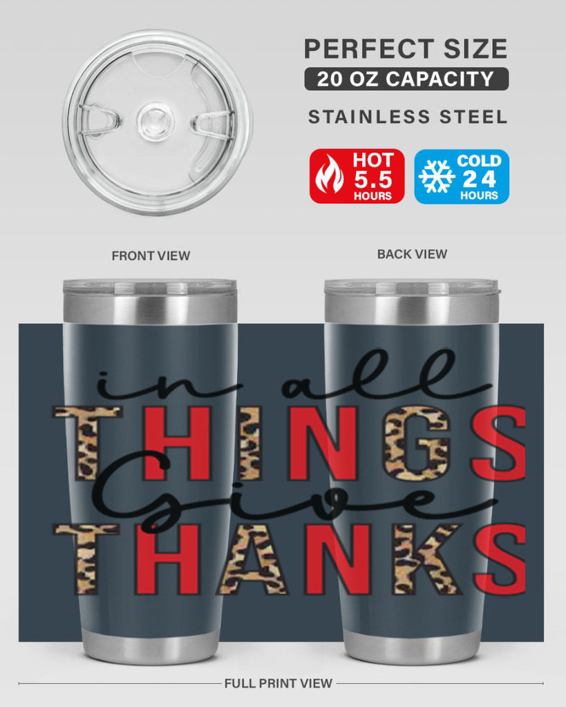 In all things give thanks 352#- fall- Tumbler